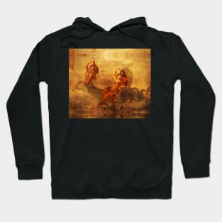 NEPTUNE AND AMPHITRITE WITH A HIPPOCAMPUS Pompeii Roman Fresco Hoodie